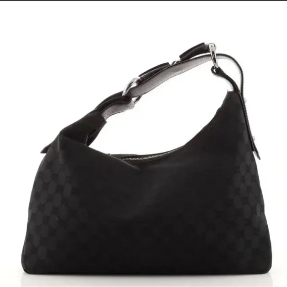 バッグ GUCCI One shoulderbag GG hobo black Authentic Gucci GG Black Monogram Hobo Shoulder Bag Made in